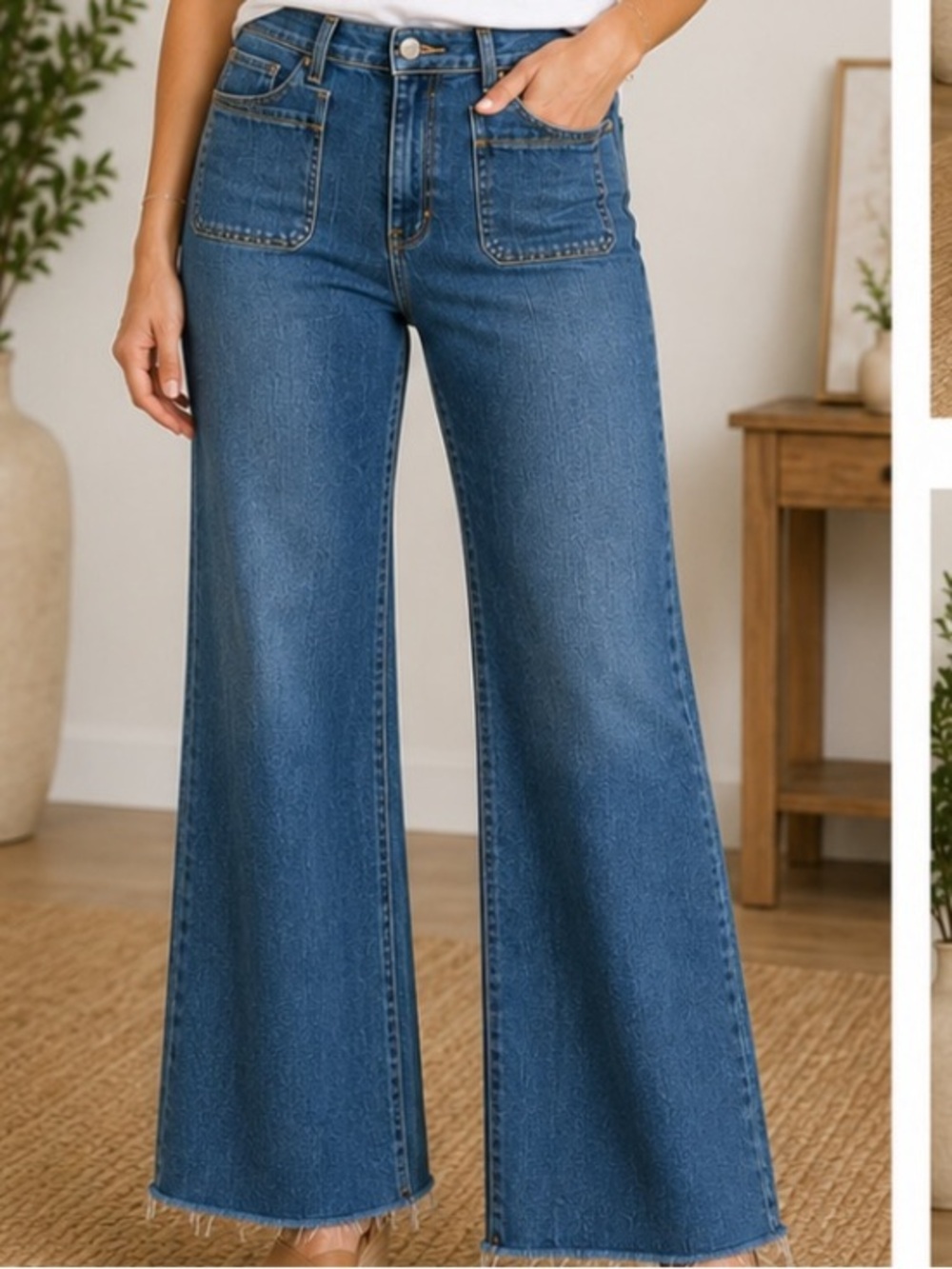 Gap Long and Lean Med Wide Leg High-Rise Women's Jeans - Blue size 10 R